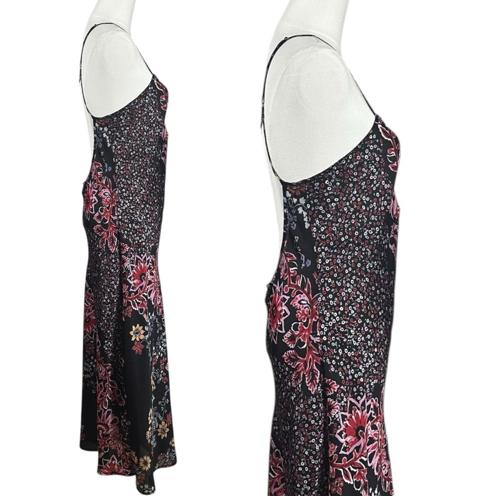 Free People Your Better Side Midi Slip Dress in Black Floral Medium NWT 90s Y2K - Picture 13 of 17